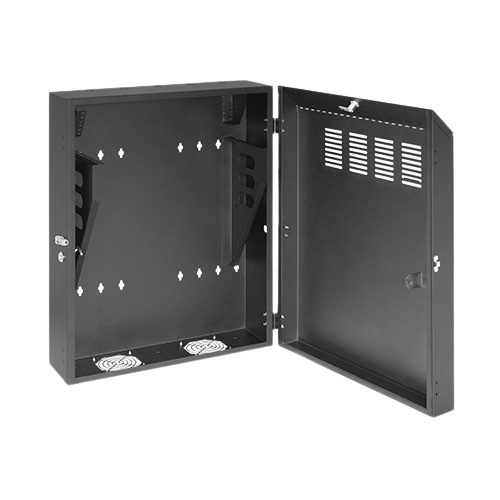 Vertical Wall Mount Closed & Secured 19" Rack with Cover