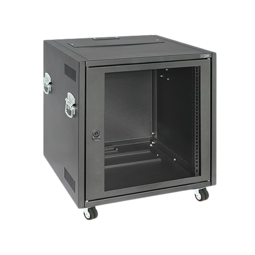 Portable 19" Rack Cabin with Wheels & Handles